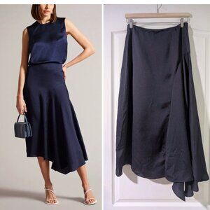 NEW! Ted Baker | Francic Hammered Satin Slip Midi Skirt